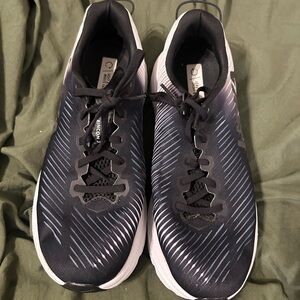 Hoka Black and White Athletic Shoes